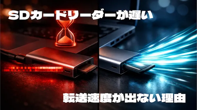 SDカードリーダーが遅い原因と改善方法｜転送速度が出ない理由