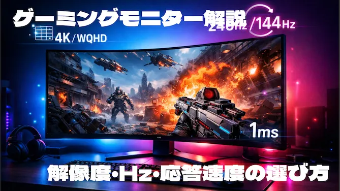 ゲーミングモニター初心者向け解説｜解像度・Hz・応答速度の選び方